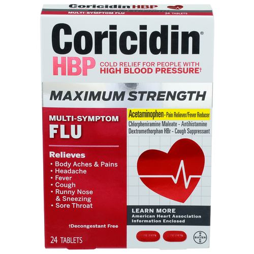Coricidin Hbp Cold Relief - 24 Count