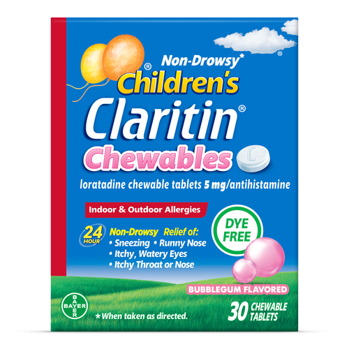 Claritin Bubble Gum Children’s Chewables Non-Drowsy Allergy Relief - 30 Count