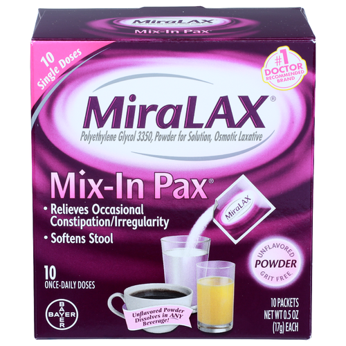 Miralax Mix-In Pax - 0.5 Ounce - 10 Count
