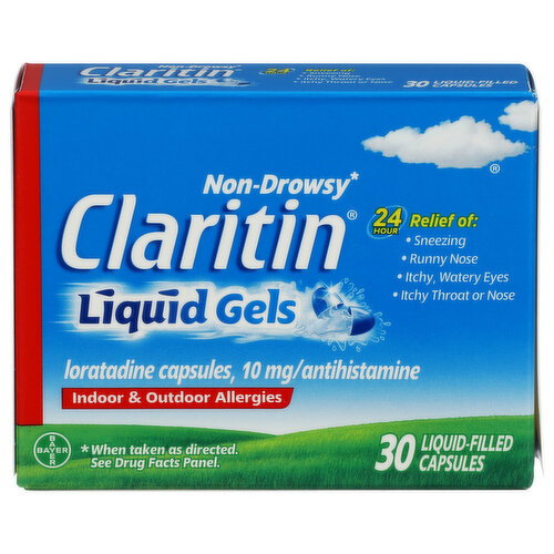 Claritin Non-Drowsy 24 Hour Allergy Relief Liqui-Gels - 30 Count