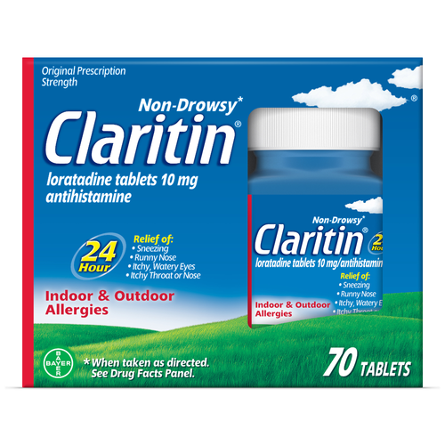 Claritin Antihistamine, Original Prescription Strength, 10 mg, Tablets - 70 Each