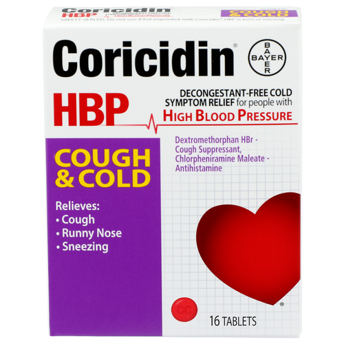 Coricidin Hbp Cough & Cold - 16 Count