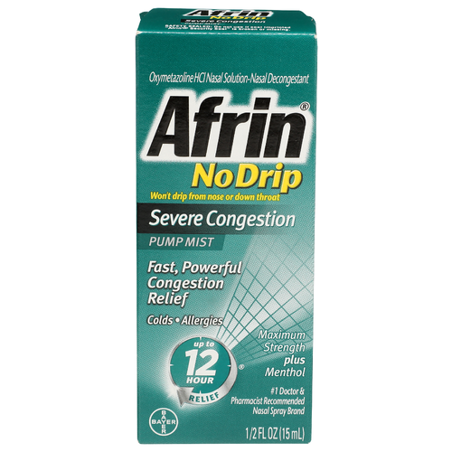 Bayer Afrin No Drip Severe Congestion Pump Mist - 0.5 Fluid Ounce