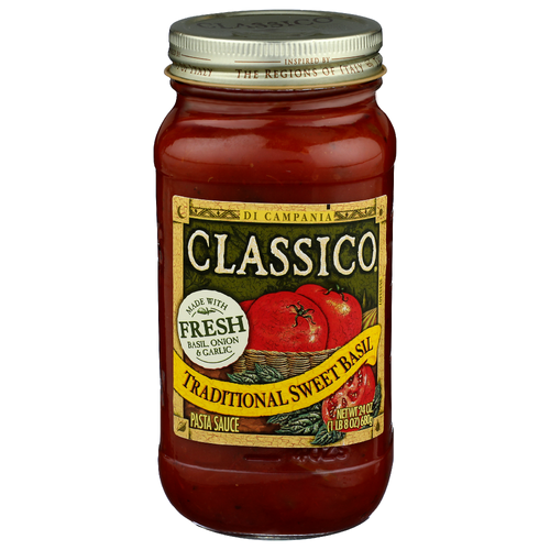 Classico Traditional Sweet Basil Pasta Sauce - 24 Ounce