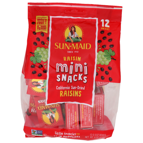 SunMaid Mini Snacks Raisin - 0.5 Ounce - 12 Count