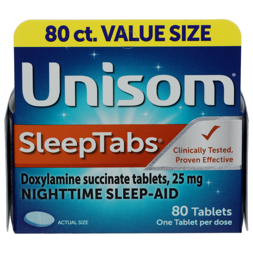 Unisom Sleep Tabs, Nighttime, Tablets - 80 Count