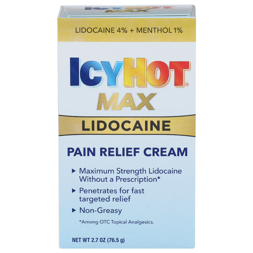 Icyhot Max Pain Relief Cream Lidocaine - 2.7 Ounce