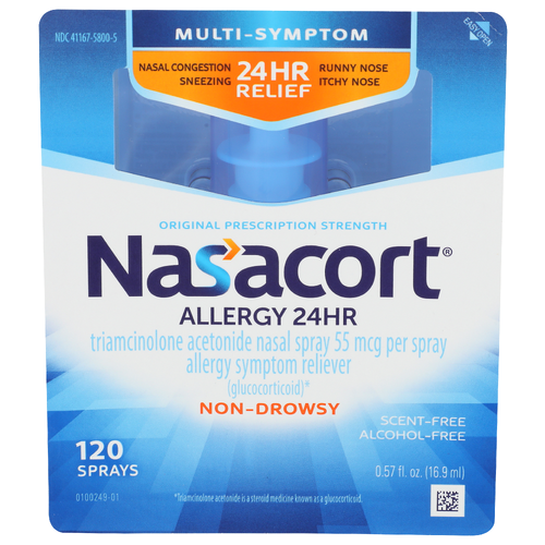 Nasacort Scent-Free Multi-Symptom Allergy - 0.005 Fluid Ounce - 120 Count