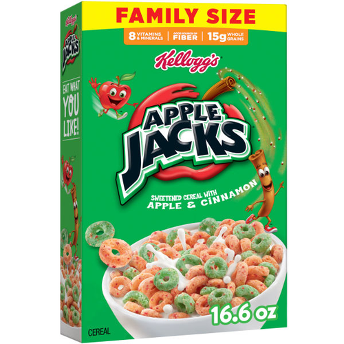 Kellogg's Family Size Apple Jacks Cereal - 16.6 Ounce