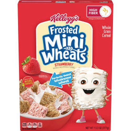 KELLOGG's Frosted Mini-Wheats Bite Size Strawberry - 13.3 Ounce Image 1 of 2