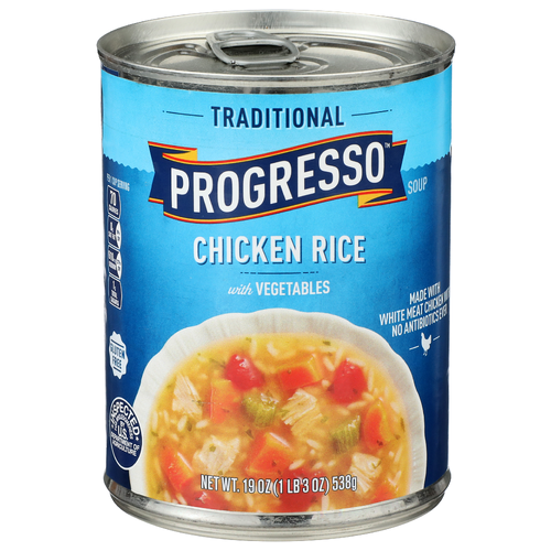 Progresso Chicken Rice With Vegetables Traditional Soup - 19 Ounce