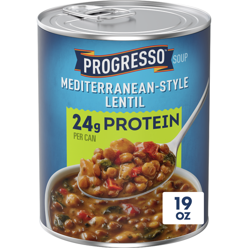Progresso Mediterranean-Style Lentil Protein Soup, Vegetarian - 19 Ounce