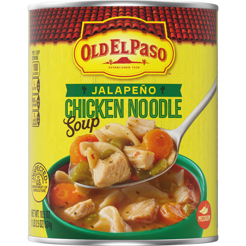 Old El Paso Jalapeno Chicken Noodle Soup, Ready To Serve Canned - 18.5 Ounce