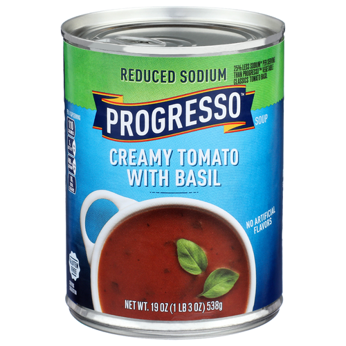 Progresso Creamy Tomato With Basil Reduced Sodium Soup - 19 Ounce