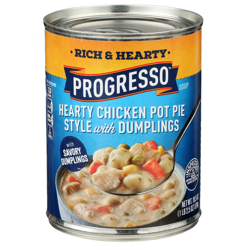 Progresso Hearty Chicken Pot Pie Style With Dumplings Soup - 18.5 Ounce