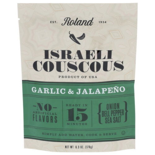 Roland Garlic & Jalapeno Israeli Couscous - 6.3 Ounce