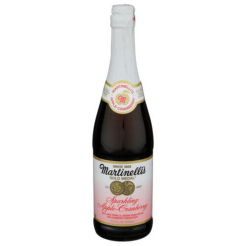 MARTINELLI's Gold Medal Apple Cranberry Sparkling Juice - 25.4 Fluid Ounce