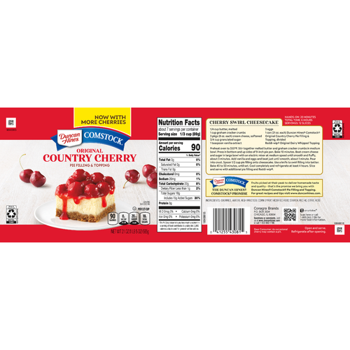 Duncan Hines Comstock Original Country Cherry Pie Filling And Topping - 21 Ounce