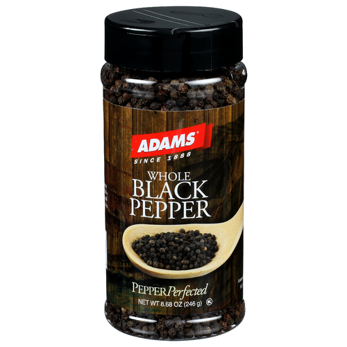 Adams Pantry Basics Whole Black Pepper - 8.68 Ounce