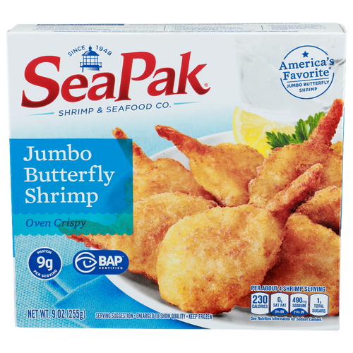Seapak Shrimp & Seafood Co. Over Crispy Jumbo Butterfly - 9 Ounce