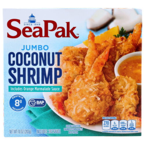 SeaPeak Sea Pak Jumbo Coconut Shrimp - 10 Ounce