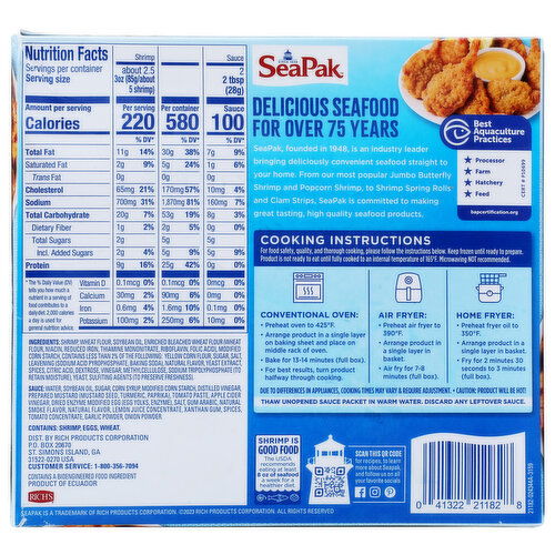 SeaPak Jumbo Shrimp, Southern Style - 10 Ounce