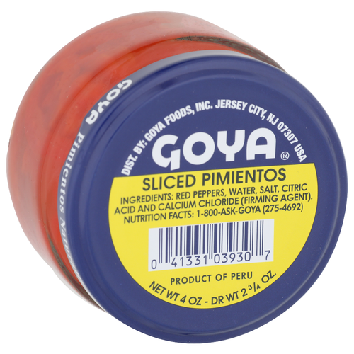 Goya Sliced Pimientos - 4 Ounce
