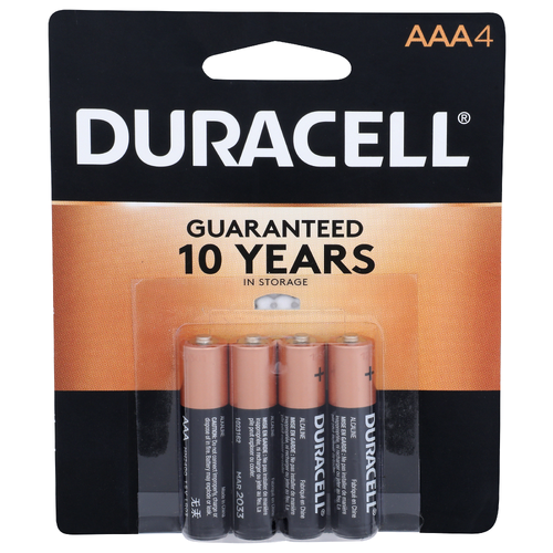 Duracell Aaa4 Alkaline Batteries - 4 Count