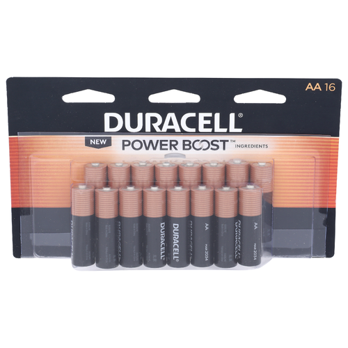 Duracell Power Boost AA 16 Alkaline Batteries Count - 16 Count