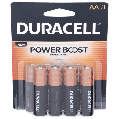 Duracell AA 8 1.5v Alkaline Batteries Power Boost - 8 Count