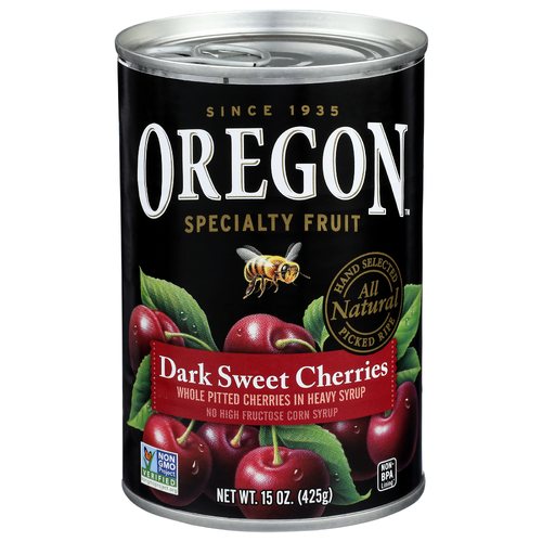 Oregon Specialty Fruit In Heavy Syrup Whole Pitted Cherries Dark Sweet - 15 Ounce