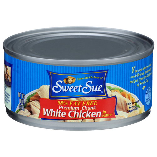 From The Kitchens Of Sweetsue 98% Fat Free Premium Chunk In Water White Chicken - 10 Ounce