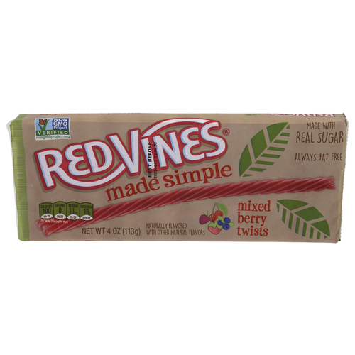 RED VINES Twists Made Simple Mixed Berry - 4 Ounce