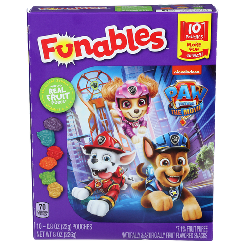 Funables Paw Patrol The Movie Fruit Flavored Snacks - 0.8 Ounce - 10 Count