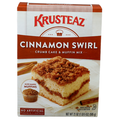 Krusteaz Cinnamon Swirl Crumb Cake & Muffin Mix - 21 Ounce