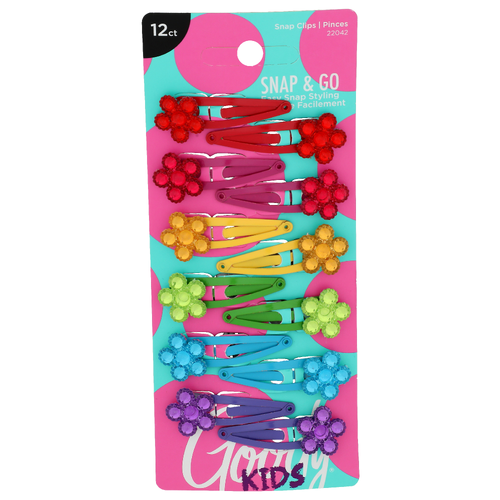 Goody Kids Snap & Go Clips - 12 Count