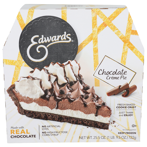 Edwards Fresh Baked Cookie Crust Chocolate Creme Pie - 25.5 Ounce