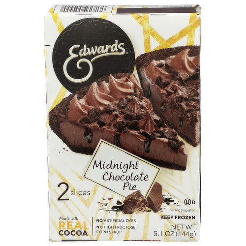 Edwards Singles Slices Midnight Chocolate Pie - 2.55 Ounce - 2 Count