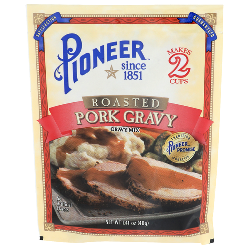 Pioneer Gravy Mix, Pork Gravy, Roasted - 1.41 Ounce
