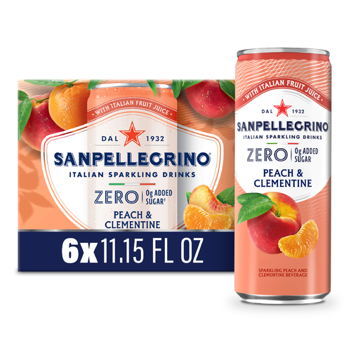 Sanpellegrino Zero Clementine & Peach Italian Sparkling Beverage - 66.9 Ounce
