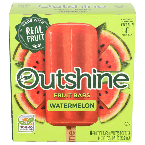Outshine Watermelon Fruit Bars - 2.45 Fluid Ounce - 6 Count