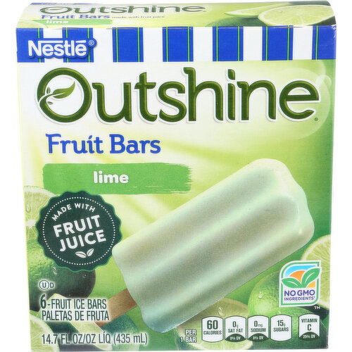 Outshine Fruit Bars-Lime - 2.45 Fluid Ounce - 6 Count