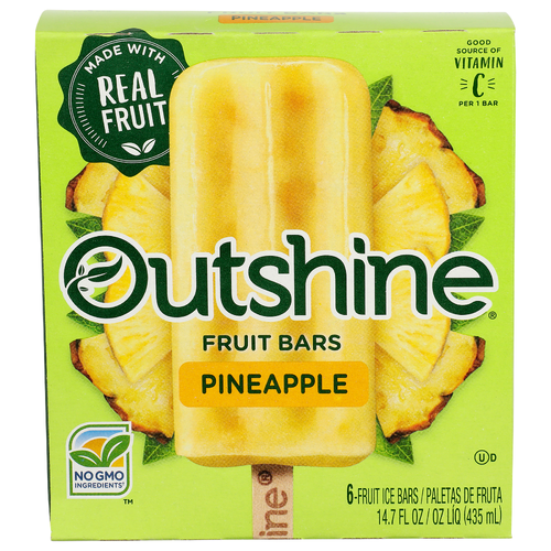 Outshine Pineapple Fruit Bars - 2.45 Fluid Ounce - 6 Count