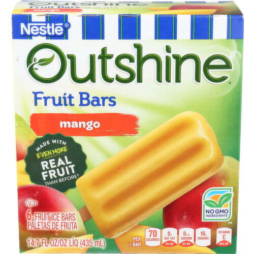 Outshine Mango Fruit Bars-Whole - 2.45 Fluid Ounce - 6 Count