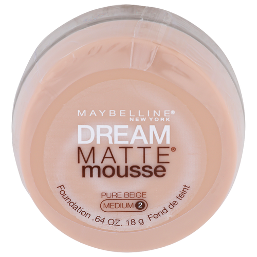 MAYBELLINE NEW YORK Pure Beige Medium 2 Dream Matte Mousse Foundation - 0.64 Ounce