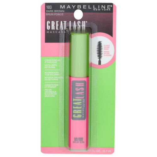Maybelline 103 Dark Brown New York Great Lash Mascara - 0.43 Fluid Ounce