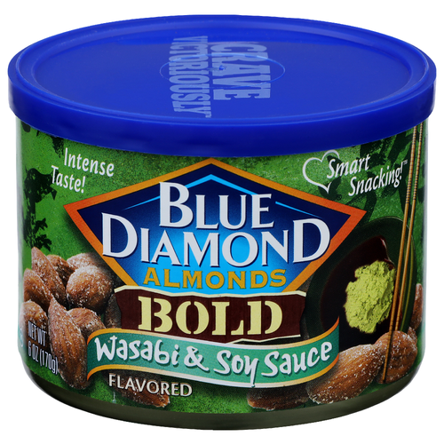 Blue Diamond Almonds Wasabi & Soy Sauce Flavored Bold - 6 Ounce