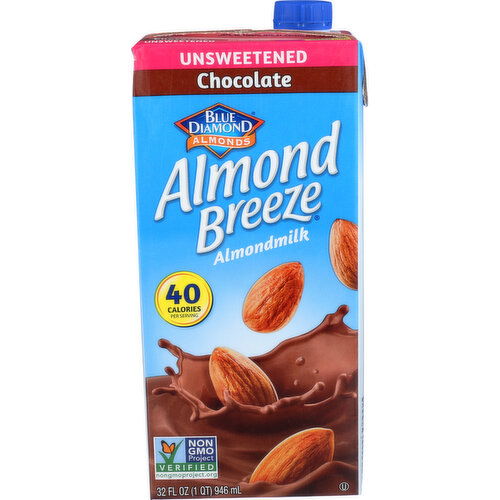 Almond Breeze Beverage Unsweetened Chocolate - 32 Fluid Ounce