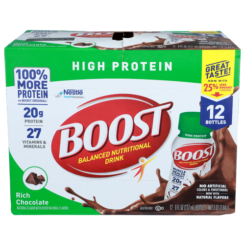 Boost Rich Chocolate Balanced Nutritional Drink - 0.667 Fluid Ounce - 12 Count
