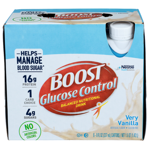 Boost Very Vanilla Glucose Control - 8 Fluid Ounce - 6 Count
